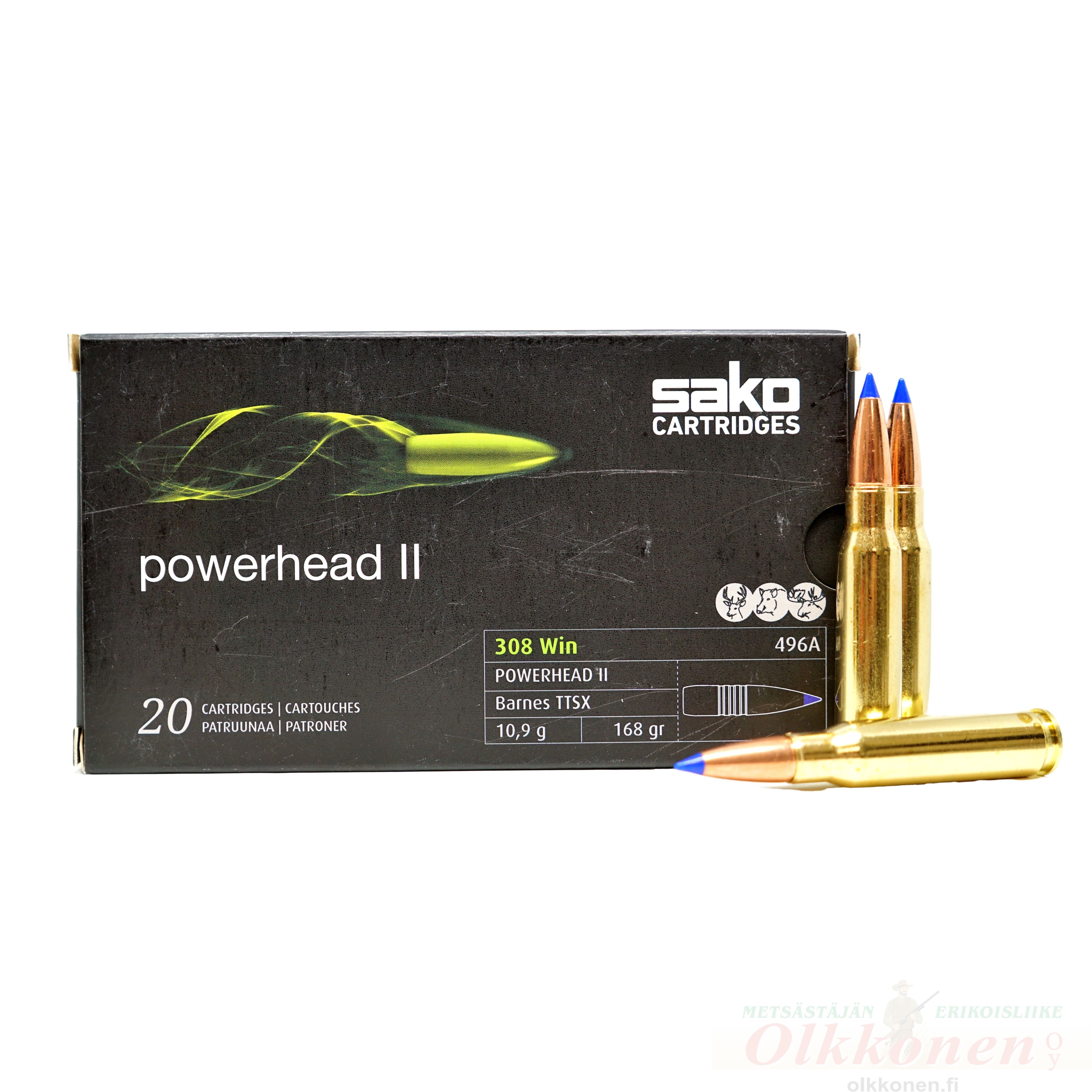 Sako .308 Win Powerhead Barnes TTSX 10,9g/168grs  20kpl/rs                                                                 