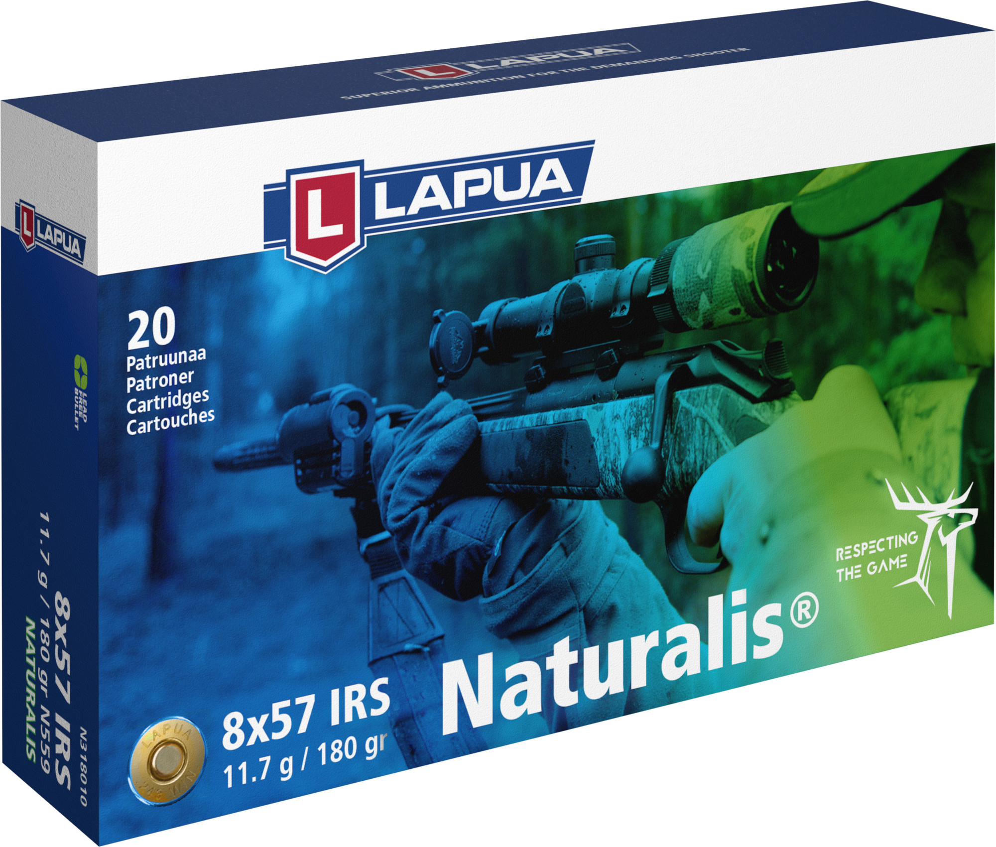 Lapua. 8X57 JRS Naturalis 11,7g patr.                                                                         