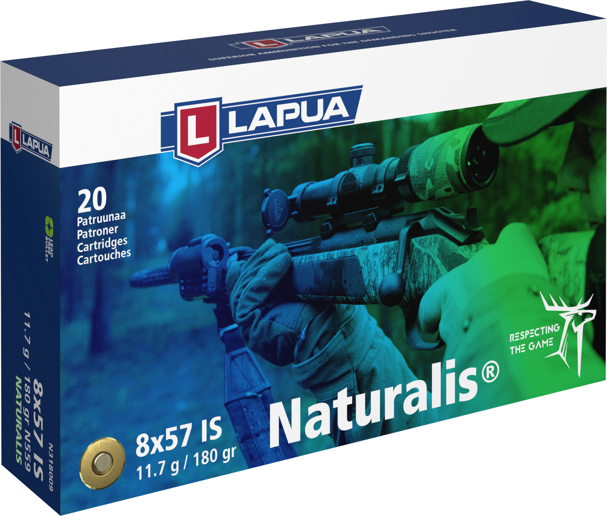 Lapua 8x57 IS 11,7g Naturalis  N559 20 kpl/rs