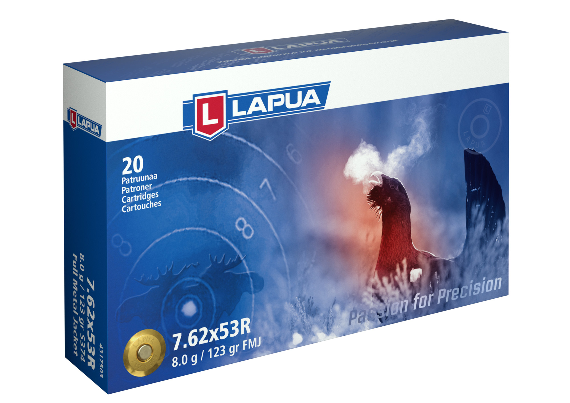 Lapua 7,62x53R Trainer 8g FMJ 20 kpl/rs