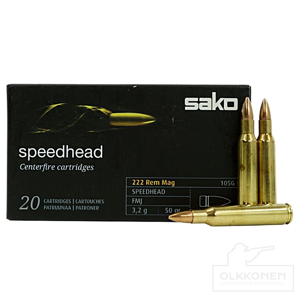 Sako .222 Rem mag Speedhead 3,2 g FMJ 105G 20kpl/rs