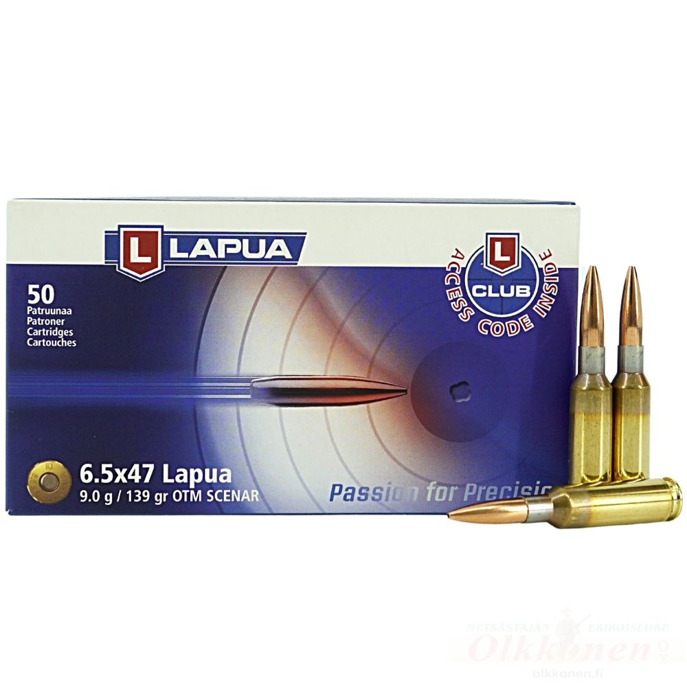 Lapua 6,5x47 Scenar 9 g HPBT GB 458 50 kpl/rs