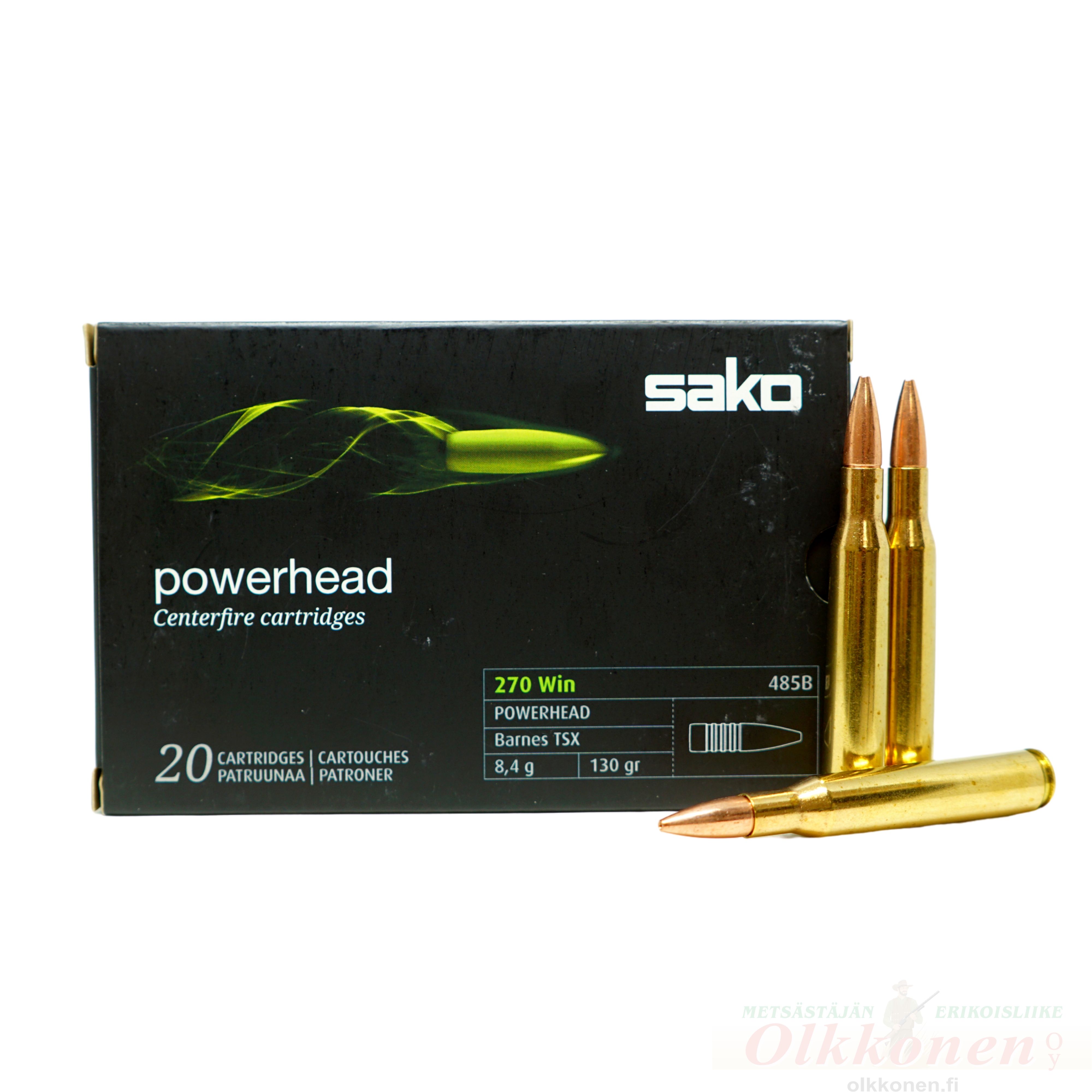 Sako 270 Win 8,4g Powerhead Barnes TSX  20kpl/rs   