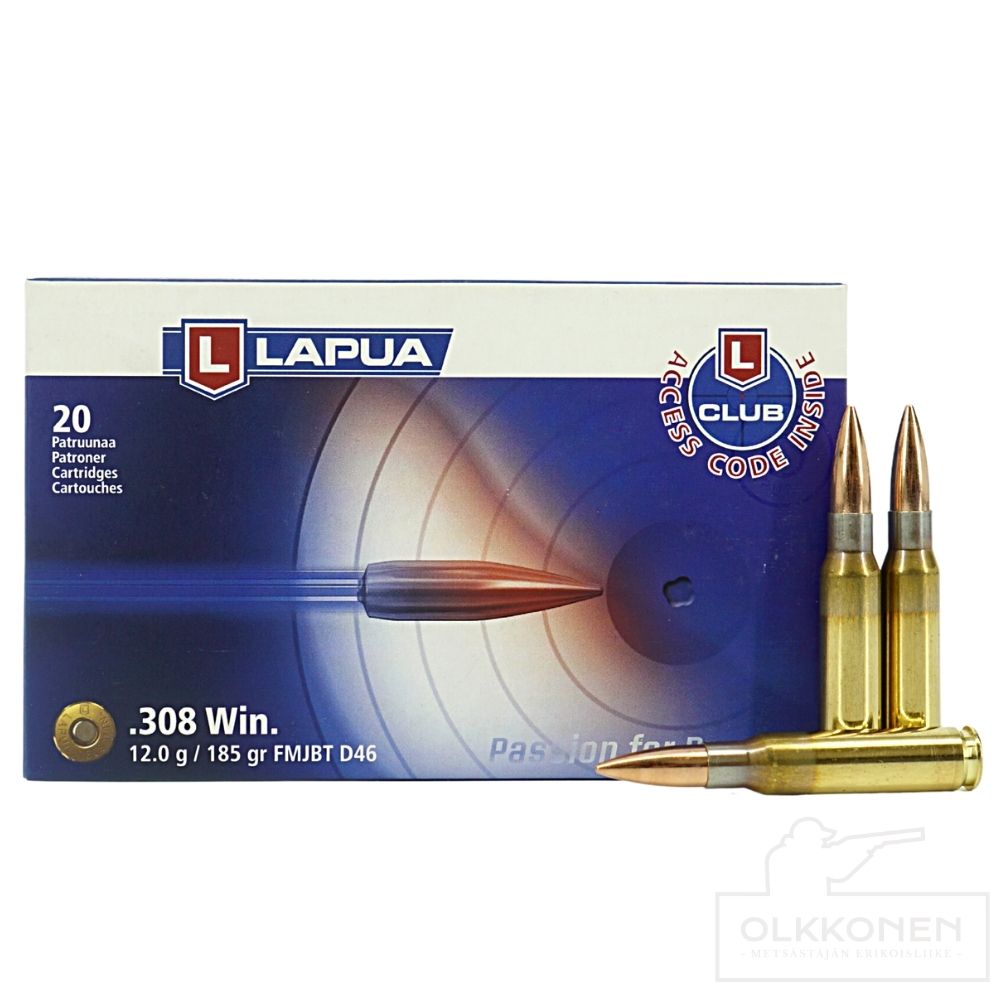 Lapua .308 Win 12g FMJBT D46