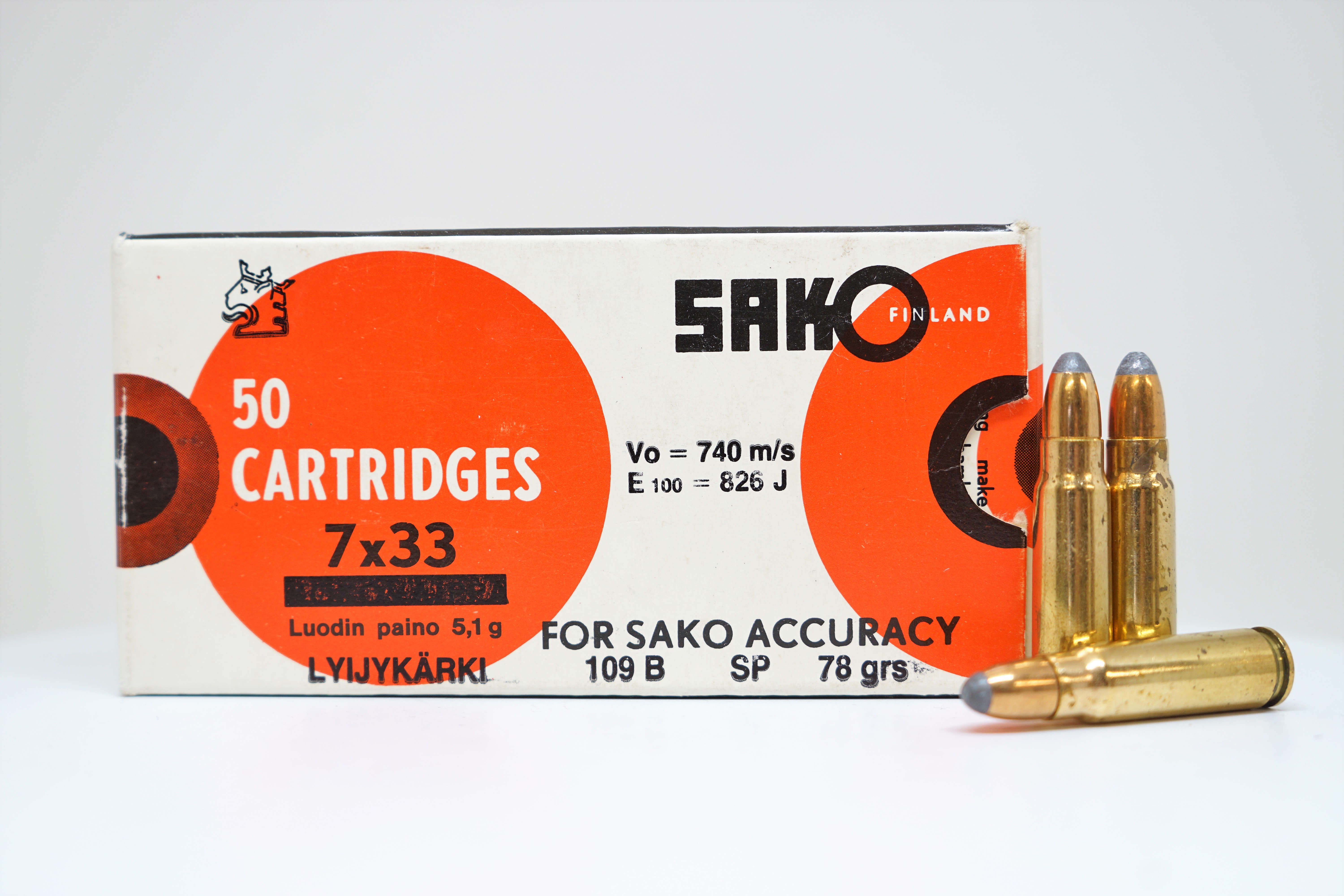 Sako 7x33 109B/5,1g SP Patruuna         50kpl/rs                                                                      
