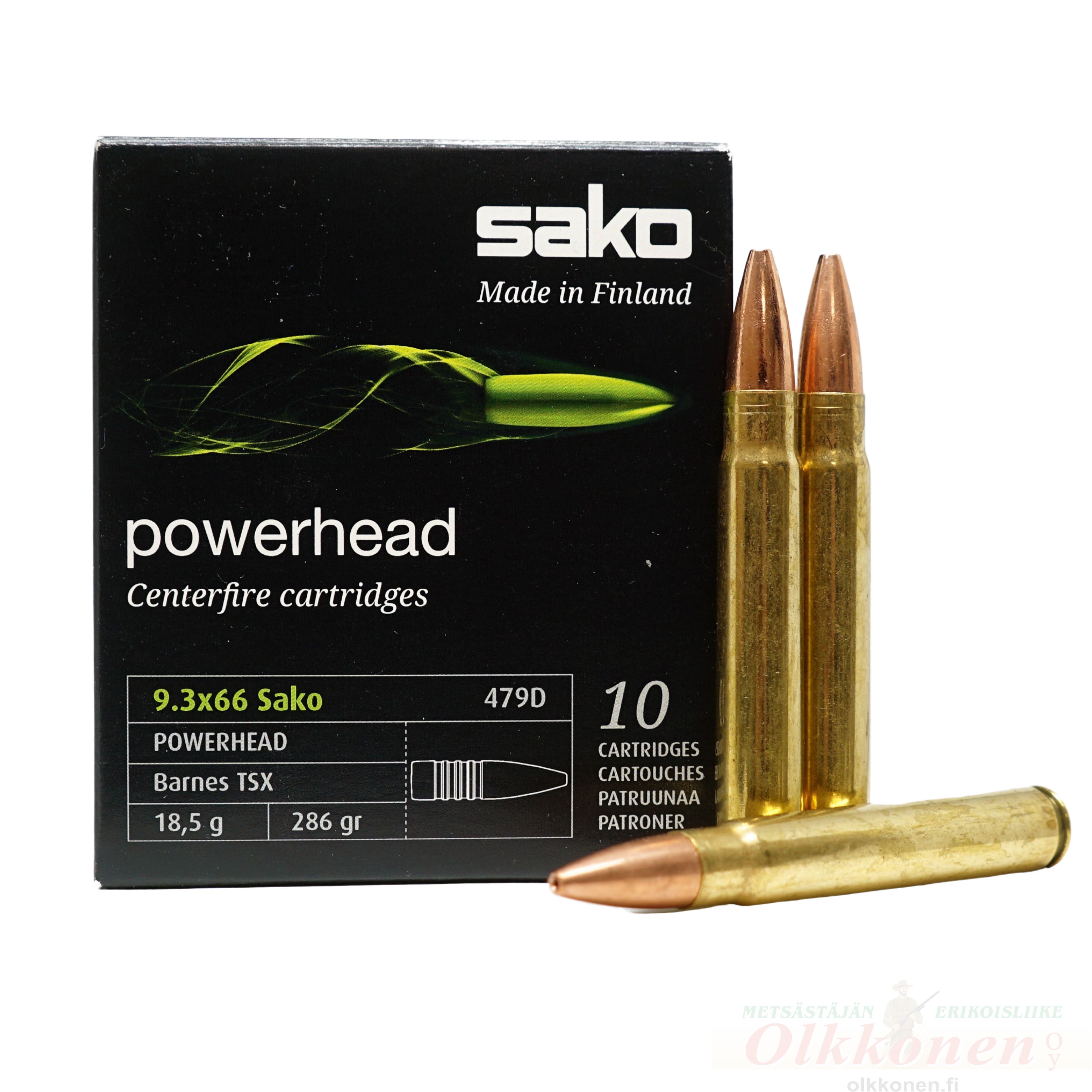 Sako 9,3X66  479D Powerhead Barnes 18,5g 10 kpl/rs                                                                      
