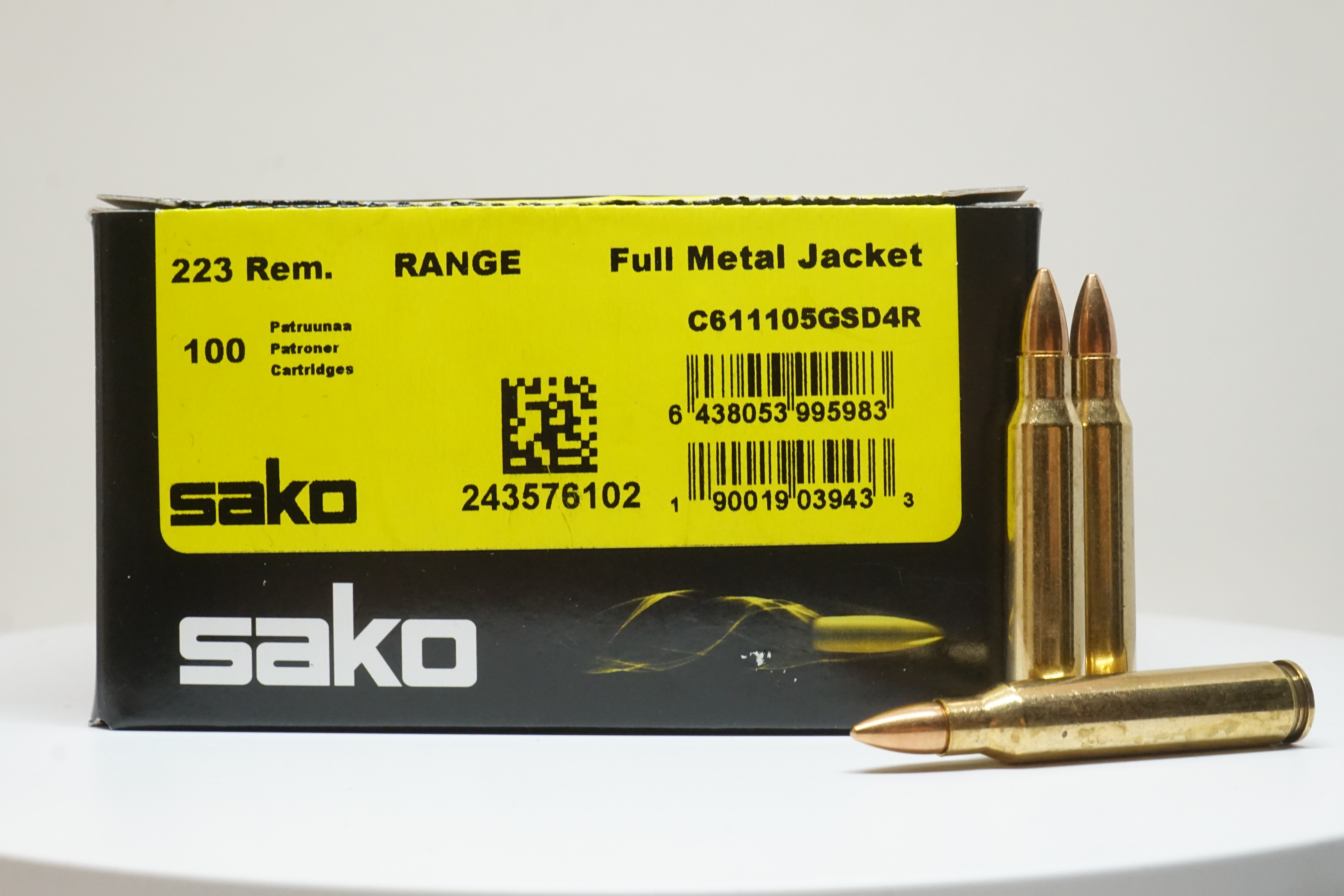 Sako Range .223 Rem  FMJ  patr. 105G 3,2g 100 kpl/rs