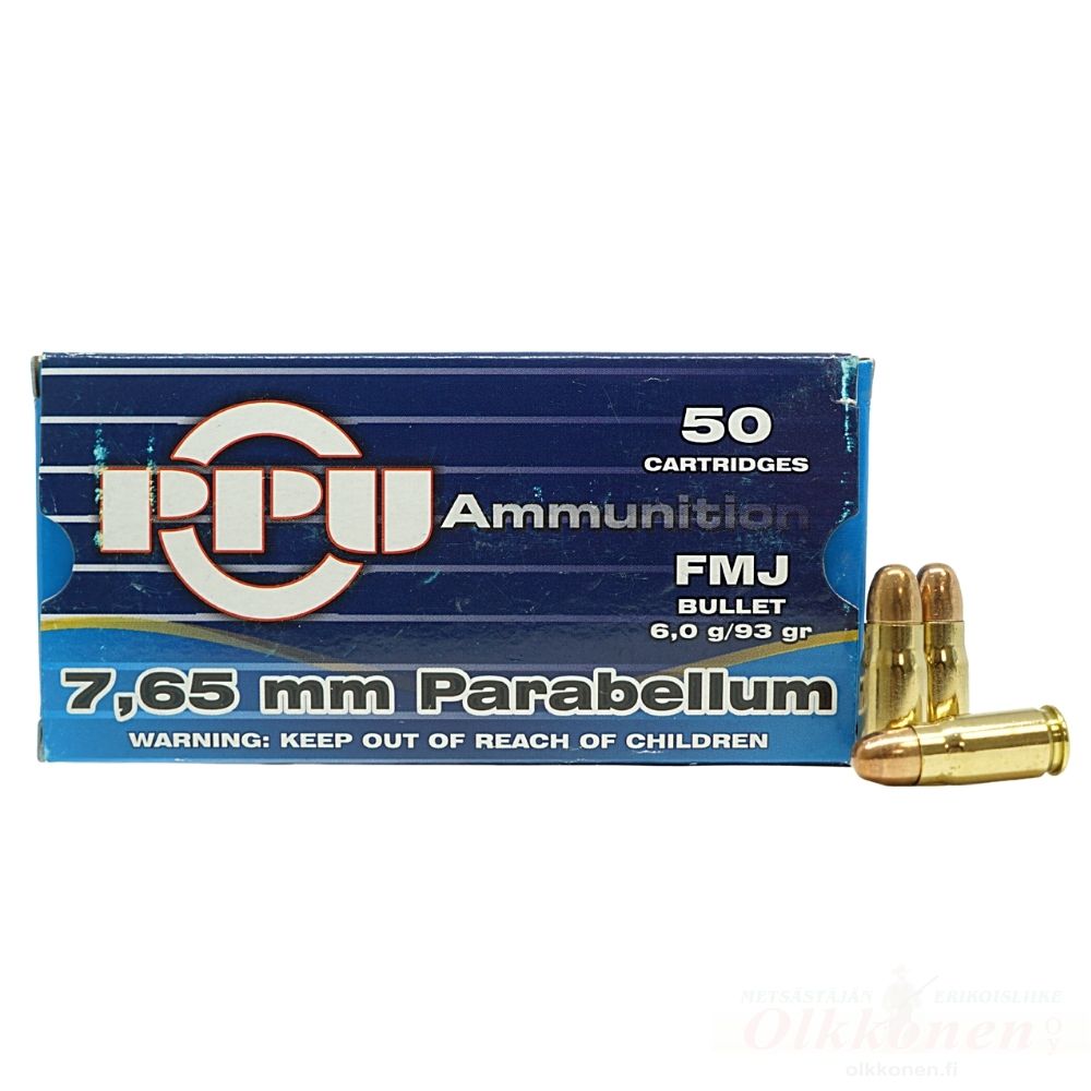 PPU 7,65mm Parapellum 6,0g FMJ