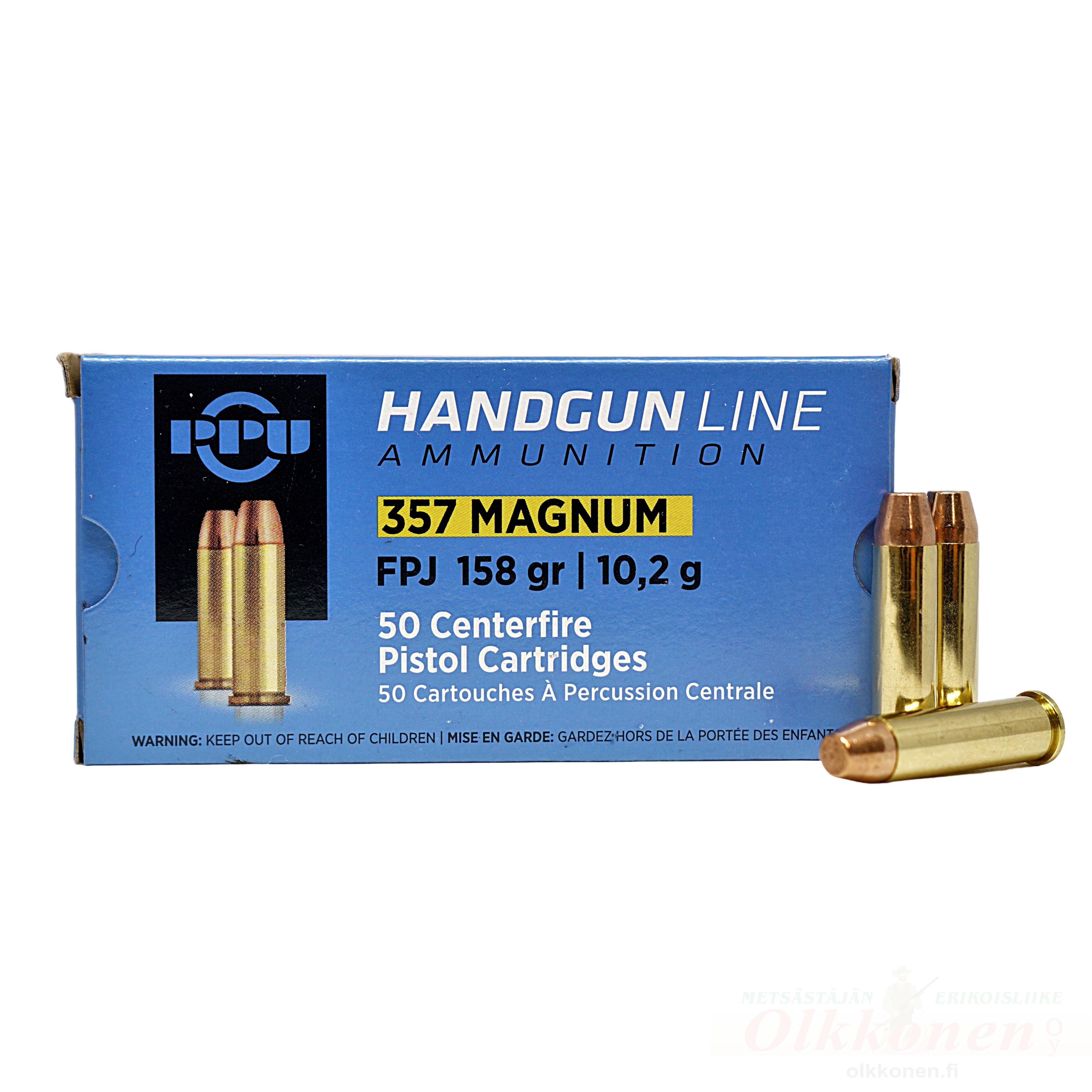 PPU .357 Magnum FPJ  10,2g Revolverinpatruuna  50kpl/rs                                                            