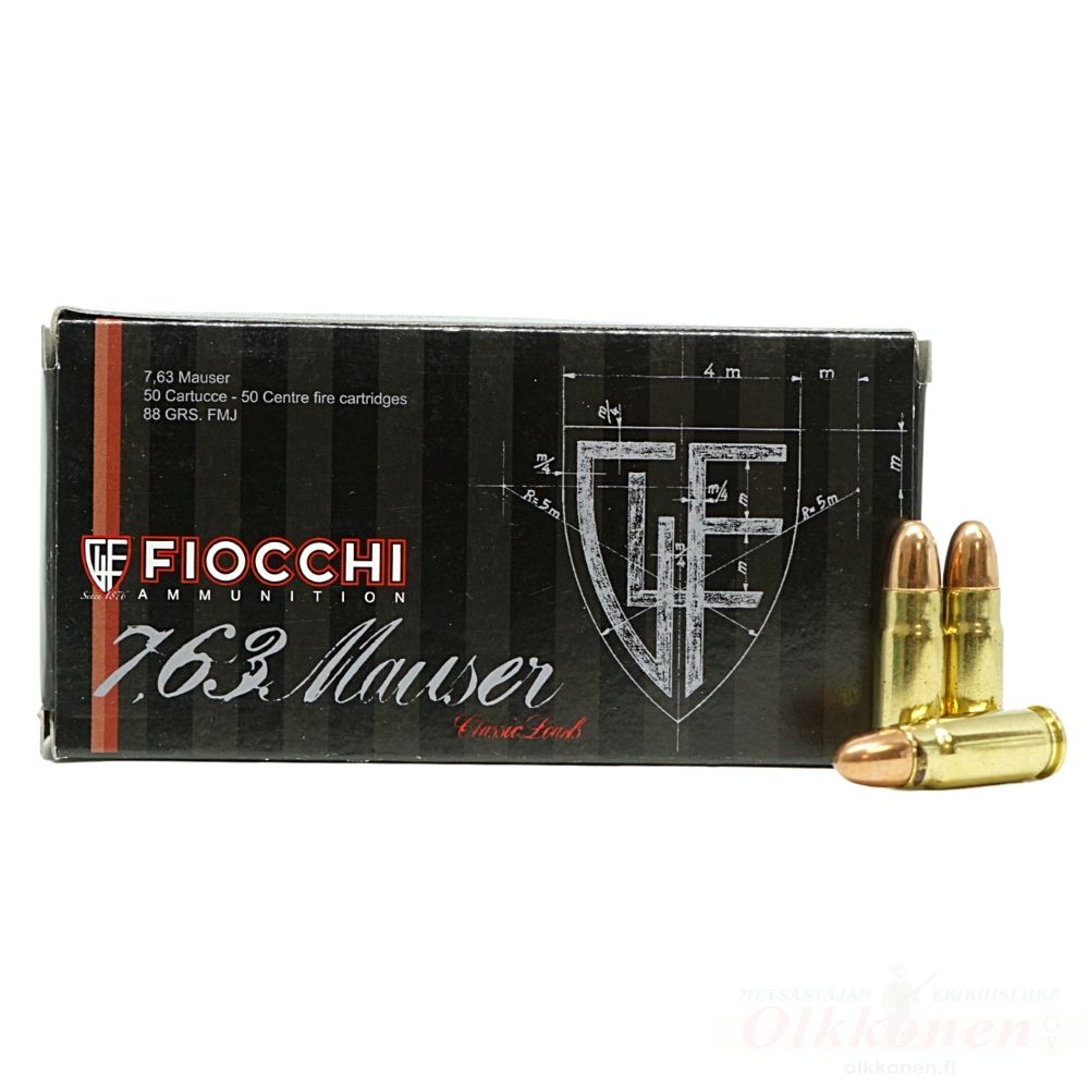 Fiocchi 7,63 Mauser 5,7g FMJ  50 KPL/ rs