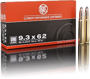 RWS 9,3x62 Uni Classic 19,0g/ 293gr