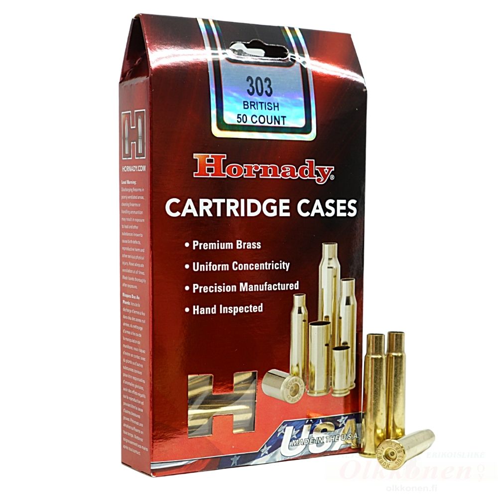 Hornady hylsy 303 British  50 kpl/rs   8675                                                                   