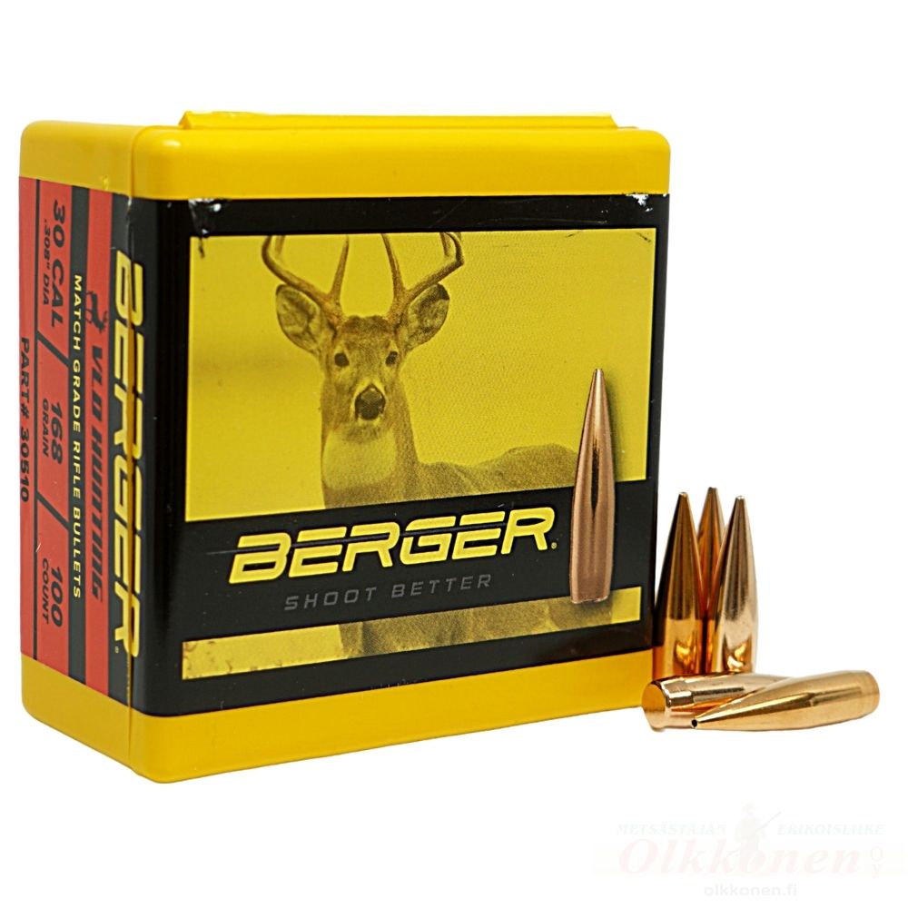 Berger .30 168gr VLD Hunting luoti 100 kpl/rs