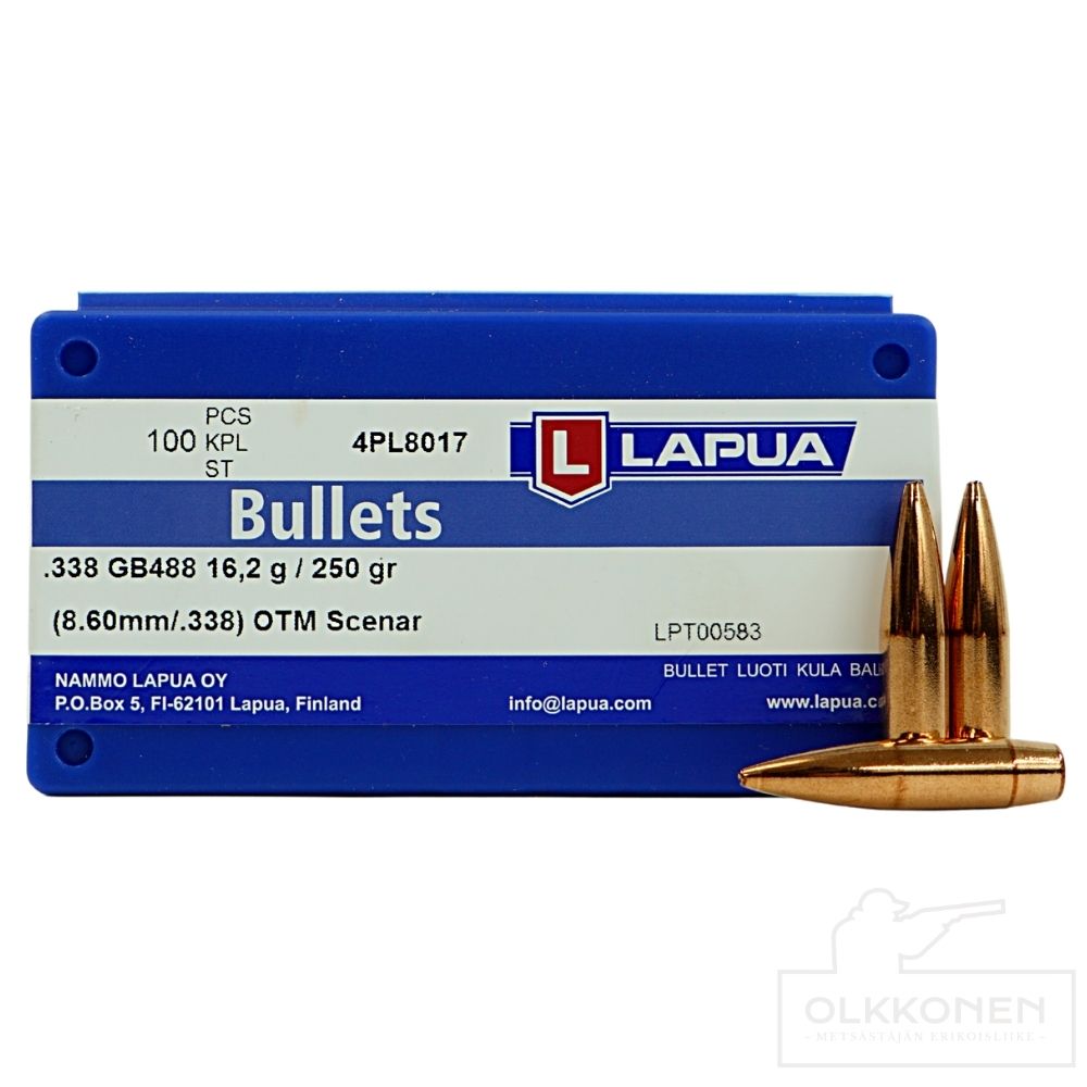 Lapua .338 Scenar 16,2g GB488 luoti