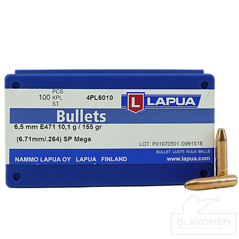 Lapua 6,5 mm Mega 10,1 g E471 luoti