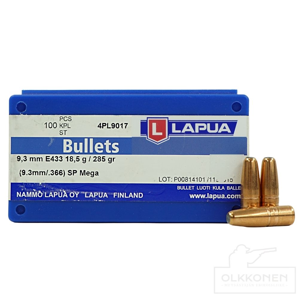 Lapua E433 9,3mm 18,5g Mega 100kpl/rs