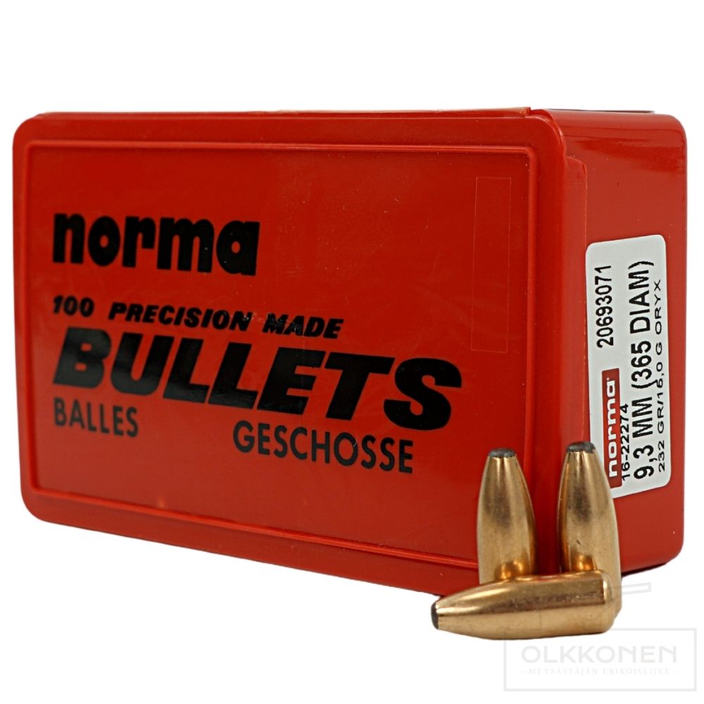 Norma 9,3mm Oryx 15 g luoti 100 kpl / rs