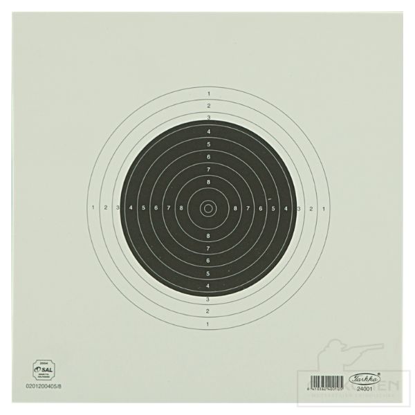 Pienoiskivääritaulu 1 Vir 25x 25cm 50kpl/pkt