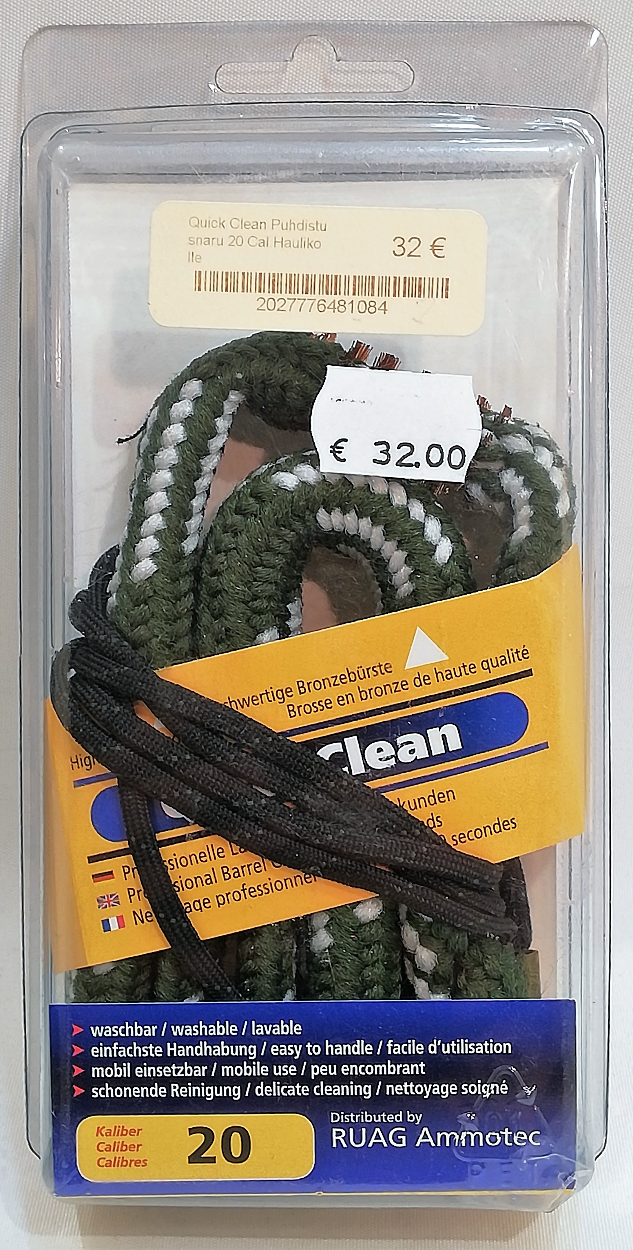 Quick Clean Puhdistusnaru 20 Cal.Haulikolle                                                                   