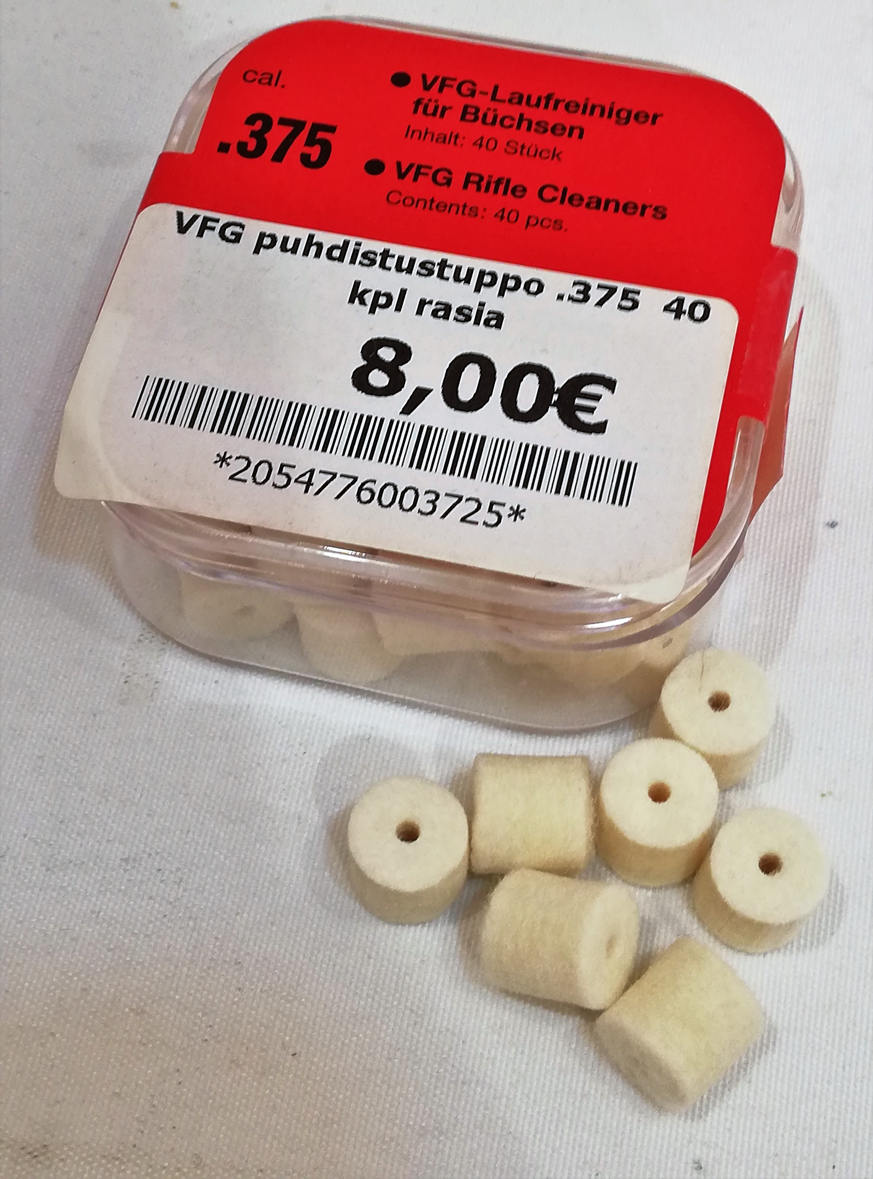 VFG puhdistustuppo .375  40 kpl rasia                                                                         