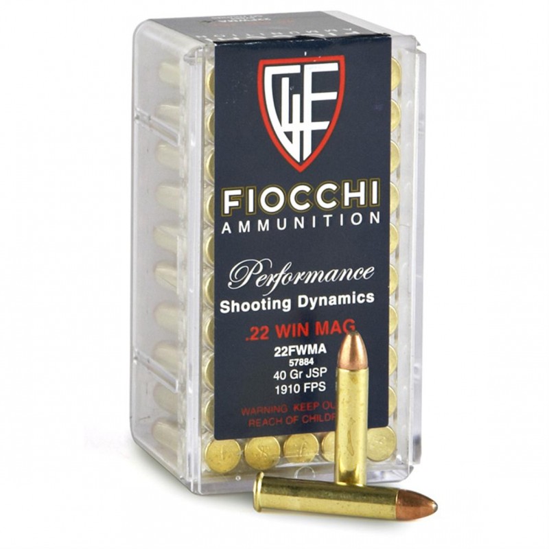 Fiocchi .22 Wmr 2,6g JSP  50kpl/rs