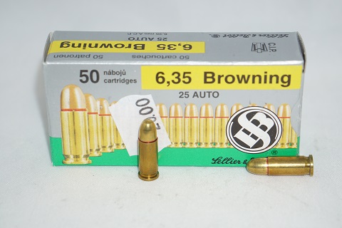 Sellier & Bellot 6,35 Browning/ .25 Auto  50kpl/rs                                                            