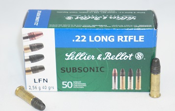 Sellier & Bellot.22 LR Subsonic 310 m/s 2,56g 50 kpl/rs                                                       