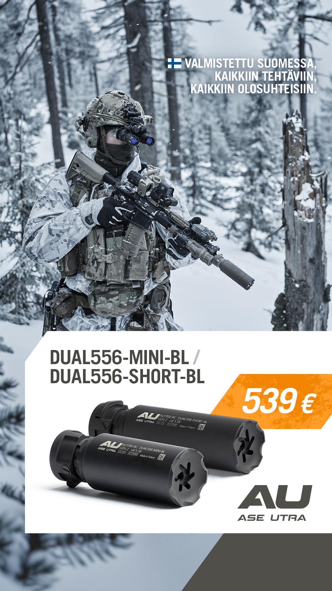 Ase Utra Dual556 Mini GEN2 -äänenvaimennin