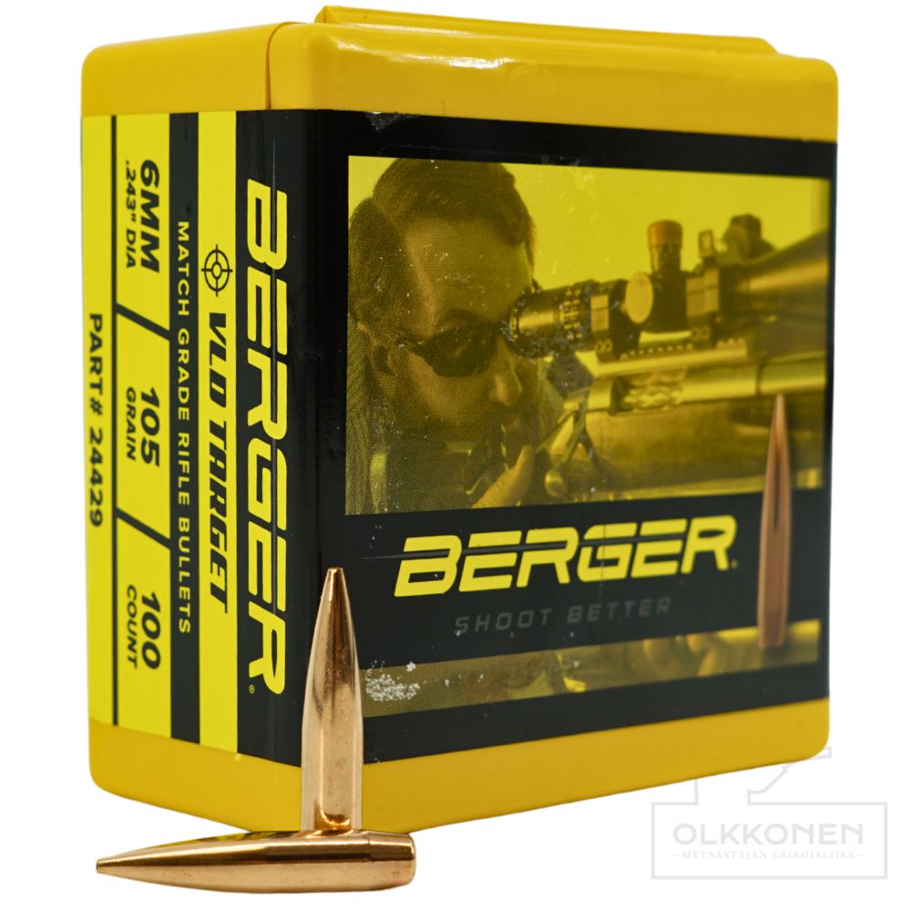 Berger 6 mm 105gr Target VLD luoti