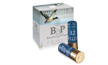 B&P Valle Steel 12/70 32g nro 3 3,3mm 25kpl/rs