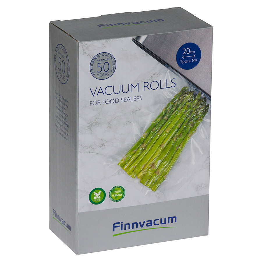 Finnvacum Vakuumiletku 20 cm x 600 cm Uritettu (6m x2)/paketti