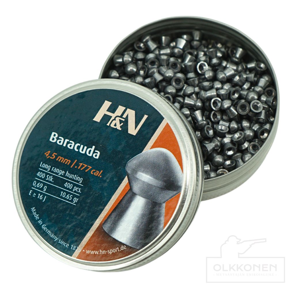 H&N Baracuda 4,5mm luoti 0,69g 400kpl/rs