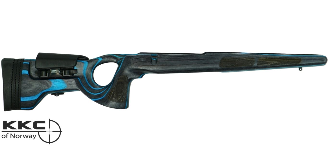 KKC DuoGrip tukki Tikka T3 / T3x oikeakätinen musta/sininen