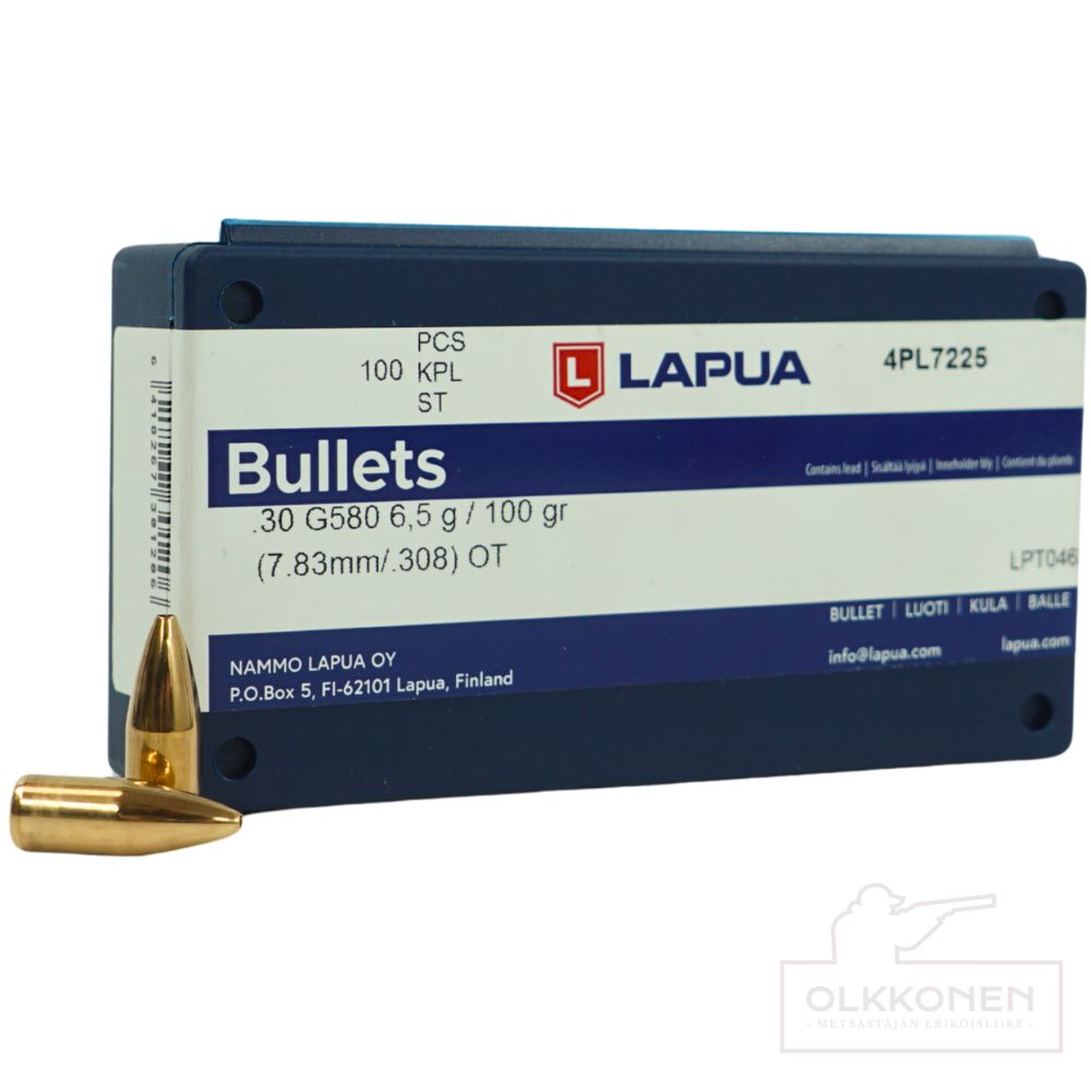 Lapua .30 OT 6,5g G580 luoti 100 kpkl/rs