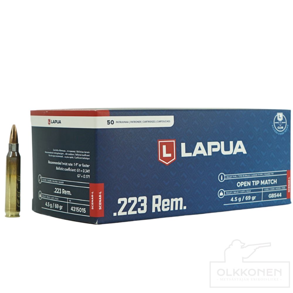 Lapua .223 Scenar GB544  4,5g  50kpl/rs