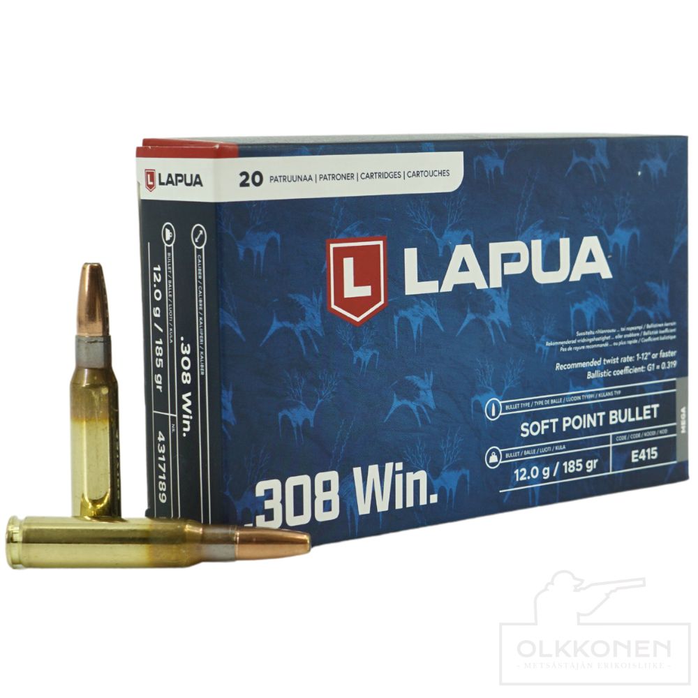 Lapua .308Win 12 g Mega E415 20kpl/rs