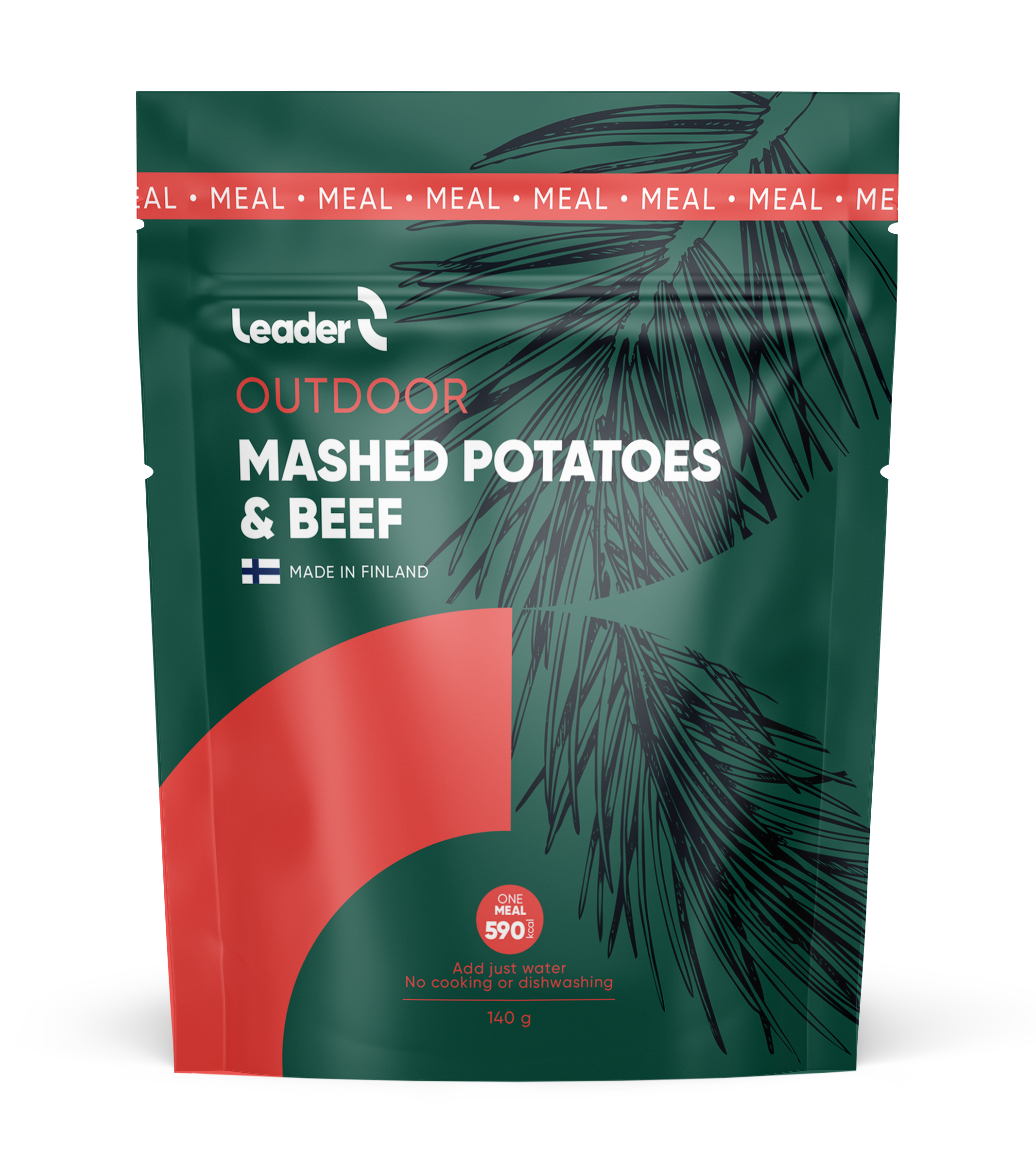 Leader Outdoor Mashed Potatoes Beef 140 g retkiruoka