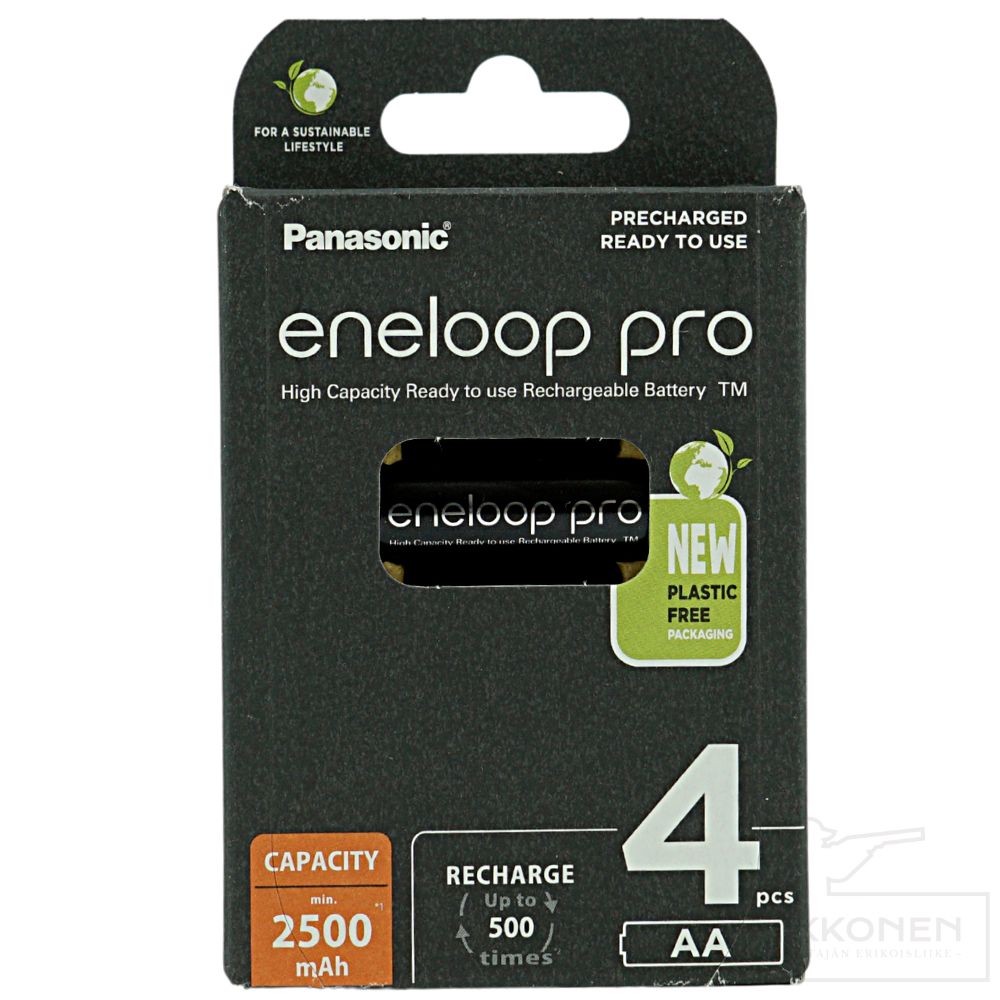 Panasonic Eneloop pro AA 2500 mAh akut 4 kpl