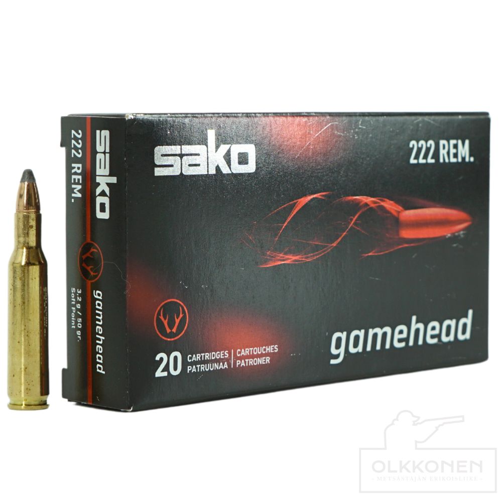 Sako Gamehead .222 rem SP  3,2g  20kpl/rs