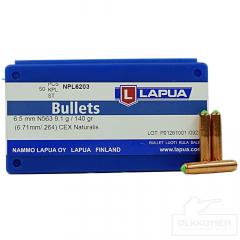 Lapua Naturalis N563  9,1 g 6,5 mm luoti 50 kpl rasia