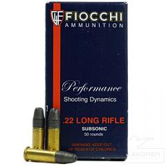 Fiocchi .22 lr Subsonic 50kpl/rs