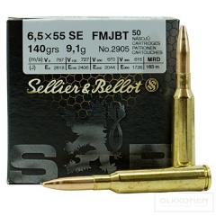 Sellier & Bellot 6,5x55 FMJ 9,1 g Bulk 50 kpl/rs