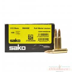 Sako Range .222 Rem  FMJ  patr. 105G 3,2g 100 kpl/rs