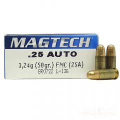 Magtech .25 Auto  3,24g fmc  50kpl/rs                                                                         
