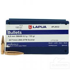 Lapua 6,5mm Scenar OTM 8g GB489 luoti 100 kpl/rs