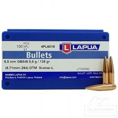 Lapua 6,5mm Scenar-L 8,8g luoti GB546 100 kpl/rs