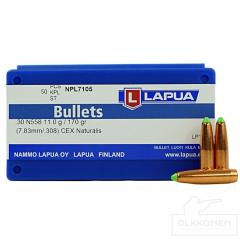 Lapua .30 Naturalis N558 11,0 g luoti 50kpl/rs  