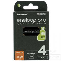 Panasonic Eneloop pro AA 2500 mAh akut 4 kpl