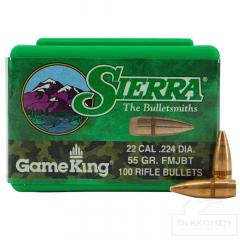 Sierra .22 GameKing 55gr FMJ BT luoti 100 kpl/rs