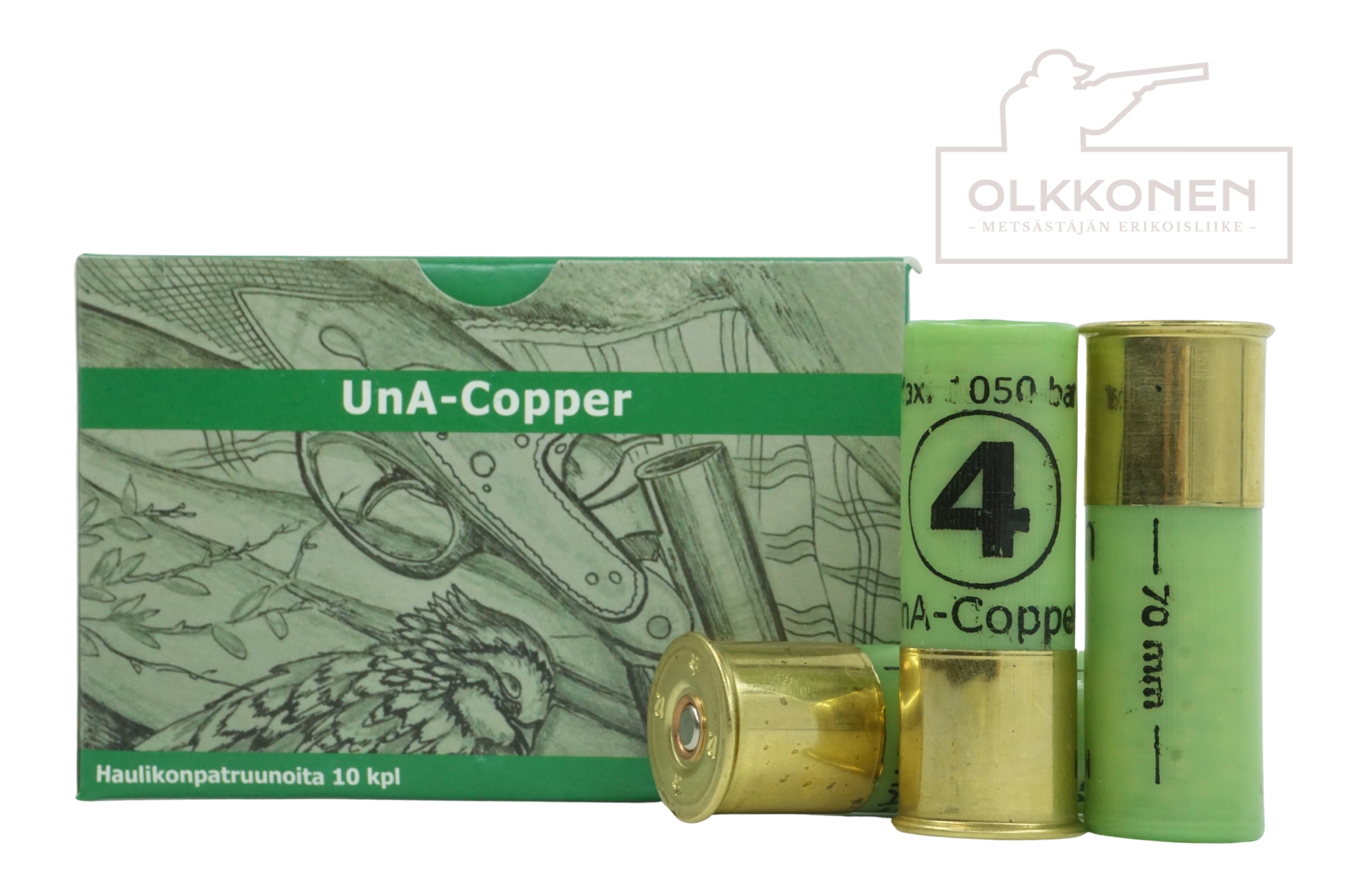 UnA-Copper 12/70 32g haulikoko 3,25 mm 1050 bar patruuna 10kpl/rs